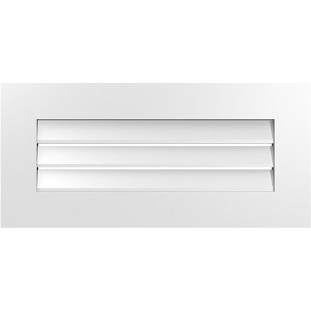 Ekena Millwork Vertical Surface Mount PVC Gable Vent: Functional, w/ 3-1/2"W x 1"P Standard Frame, 30"W x 14"H GVPVE30X1401SF
